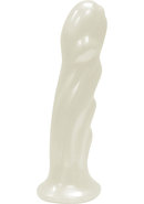 Goddess Silicone Vibrator 6.25 Inch Pearl White