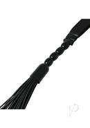 Sex And Mischief Beaded Flogger Noir Whip 16in - Black