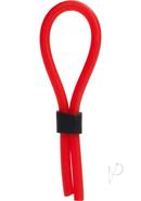 Silicone Stud Lasso Cock Ring - Red