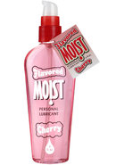 Moist Flavored Water Based Personal Lubricant Cherry 4 Ounce