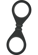 S Cuffs Silicone Handcuffs Black