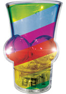 Light Up Rainbow Boobie Shot Glass Multicolor