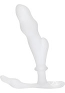 Master Series Iced Flex Silicone P-spot Massager White 5 Inch