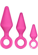 Luxe Candy Rimmer Anal Kit Silicone (3 Piece Kit) - Pink