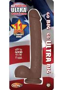 All American Ultra Whoppers Curved Dildo 11in - Chocolate