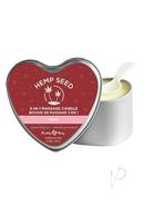 Hemp Seed 3 In 1 Massage Heart Candle Teddy 6 Ounce