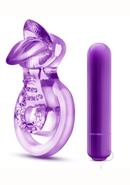 Play With Me Lick It Vibrating Double Strap Cock Ring -...
