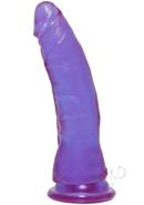 Crystal Jellies Thin Dildo 7in - Purple