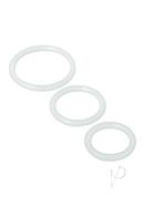 Trinity Men Silicone Cock Rings - 3 Pack - Clear