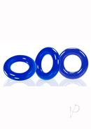 Oxballs Willy Rings Cock Rings (3 Pack) - Blue
