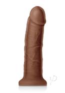 Colours Dual Density Girth Silicone Dildo 7in - Chocolate