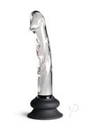 Pleasure Crystals Glass Dildo With Silicone Base 7in -...