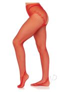 Leg Avenue French Cut Crotchless Fishnet Tights With Heart...
