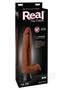 Real Feel Deluxe No. 10 Wallbanger Vibrating Dildo With Balls 10in - Chocolate