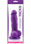 Colours Pleasures Silicone Thick Dildo 5in - Purple